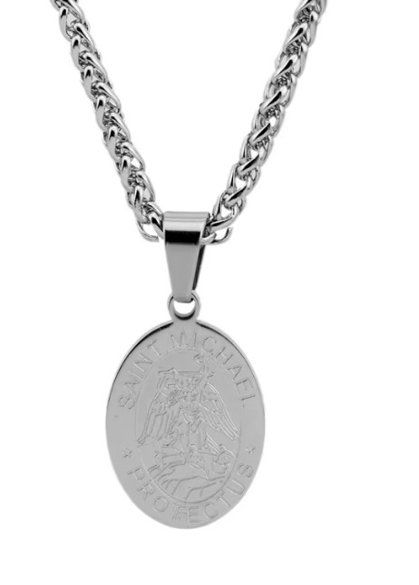 St. Michael the Archangel Necklace (Silver)